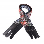 Factory Direct Jacquard Woven Flower Guitar Strap