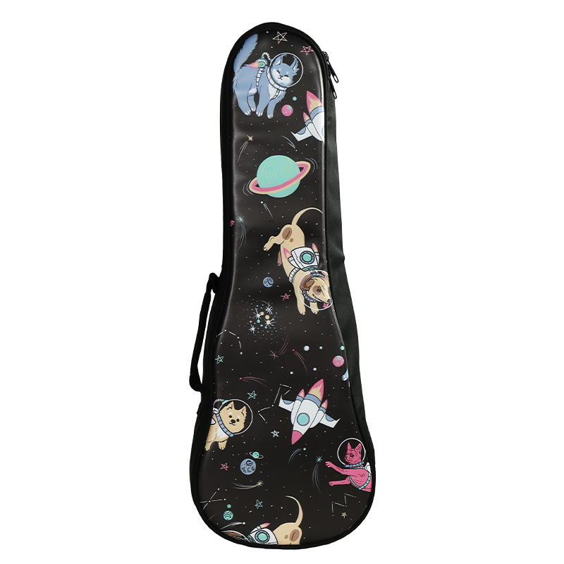 PU leahter Printing Ukulele Bag for Soprano Concert